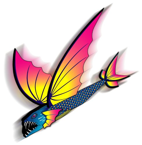 X-Kites FlexWing 3D DinoFish Nylon Glider, 32 inches