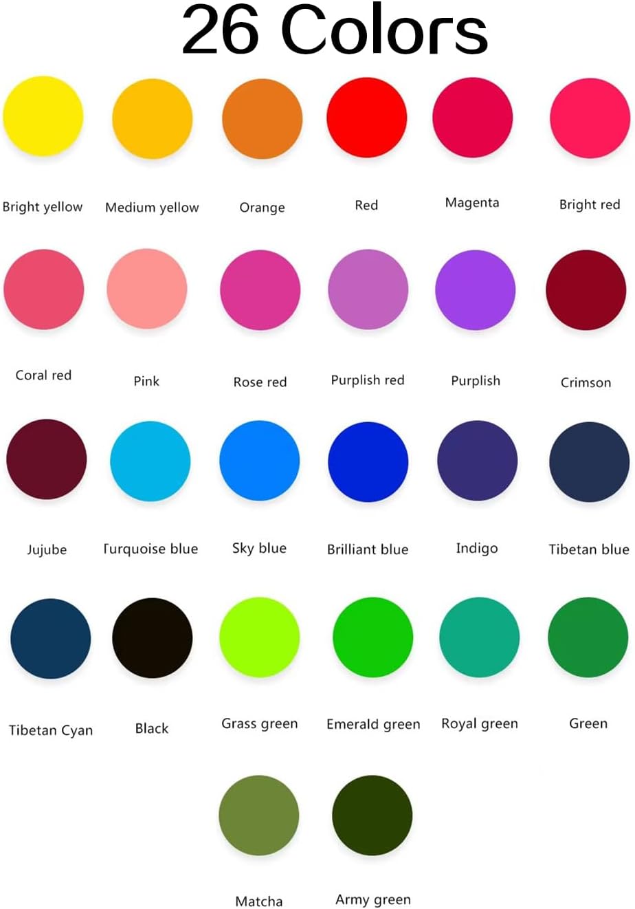 26 Colors Tie Dye Powder, Rainbow Tie Fabric Dye Powder for Tie Dying, Tie Dye Kits DIY Coloring Party Supplies Suitable for Adult (26 Colors)