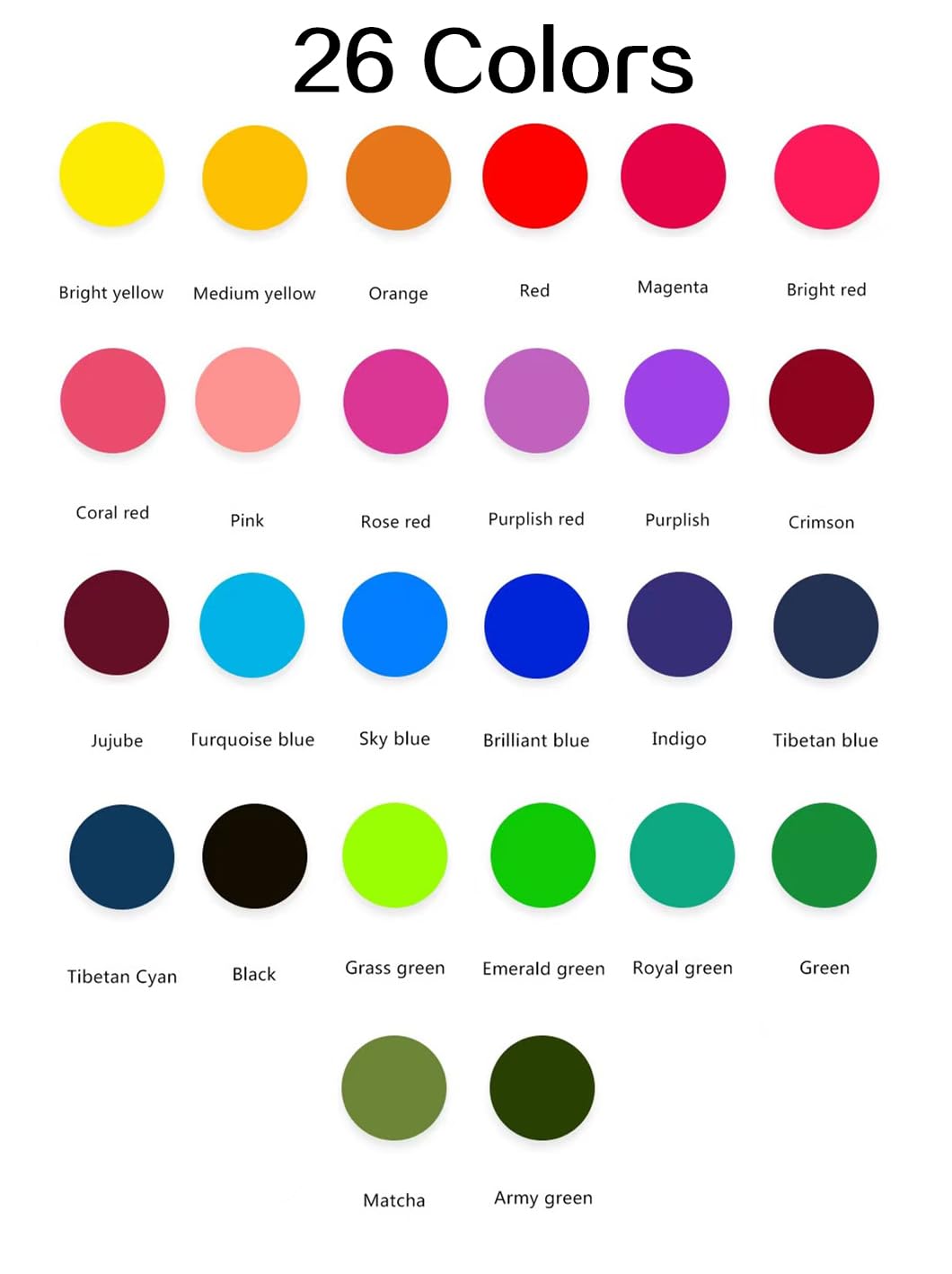 26 Colors Tie Dye Powder, Rainbow Tie Dye Powder Fabric Dye for Tie Dying, Tie Dye Kits DIY Coloring Party Supplies Suitable for Children Adult (26 Colors) - Image 2