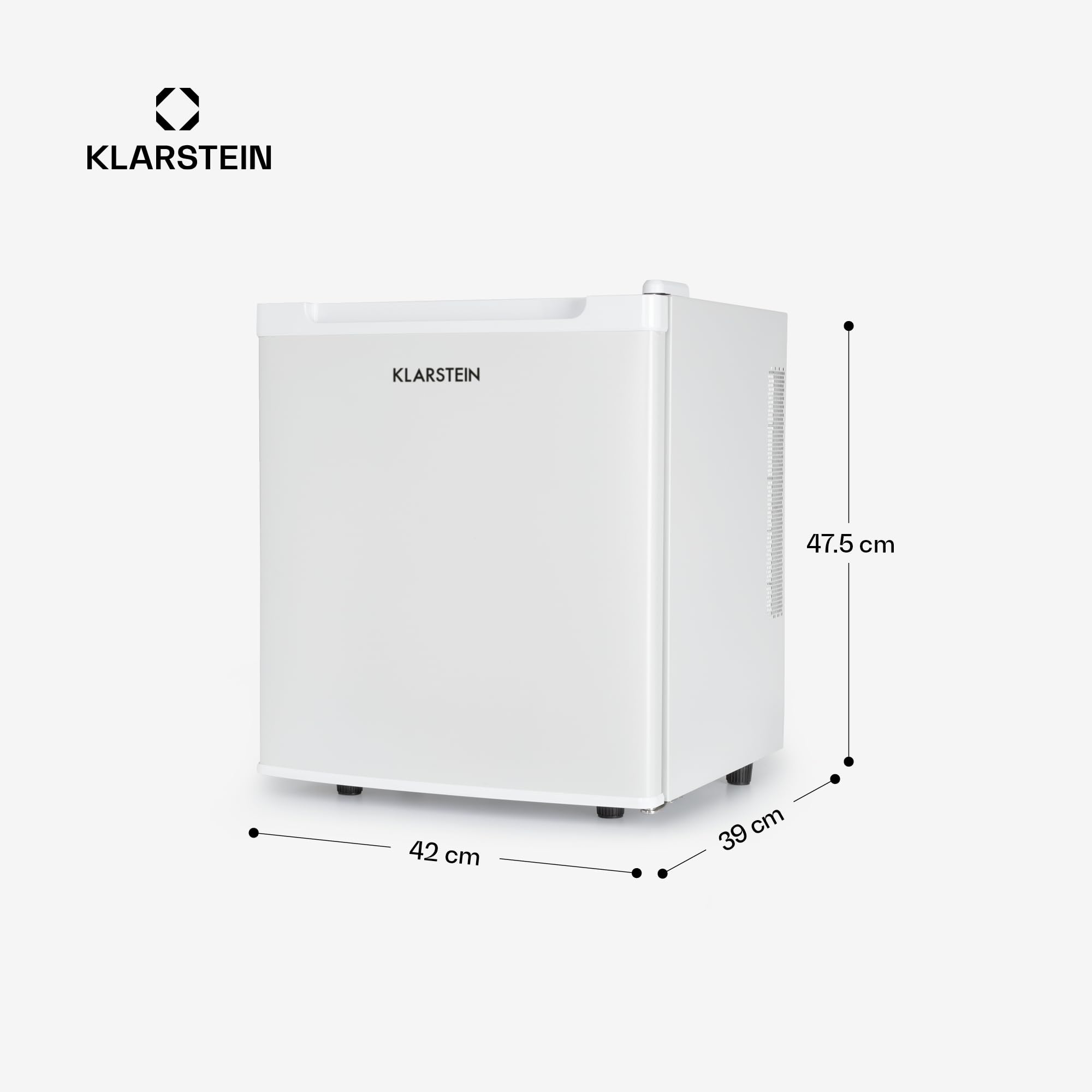 Klarstein Mini Frigo de Chambre de 30L pour Snacks et Boissons, Petit Frigo Top Silencieux, Mini Bar, Petit Réfrigérateur Camping, Mini Frigo Cosmetique, Refrigerateur avec Étagères Réglables, 5-15°C