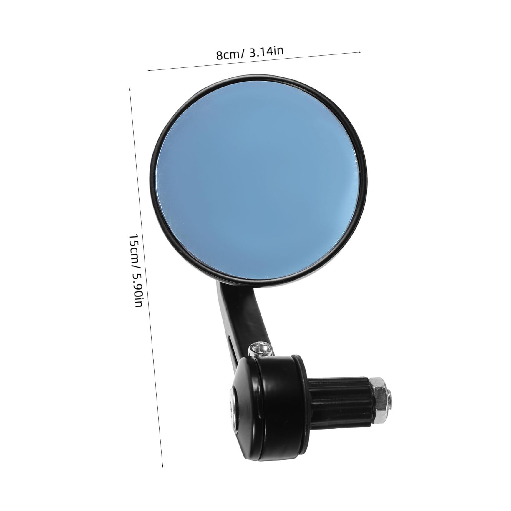 Specchietto Retrovisore Per Realizzato in Lega Di Alluminio Resistente E Leggera Design Retrò Adatto Per Manubri 18-20 Mm