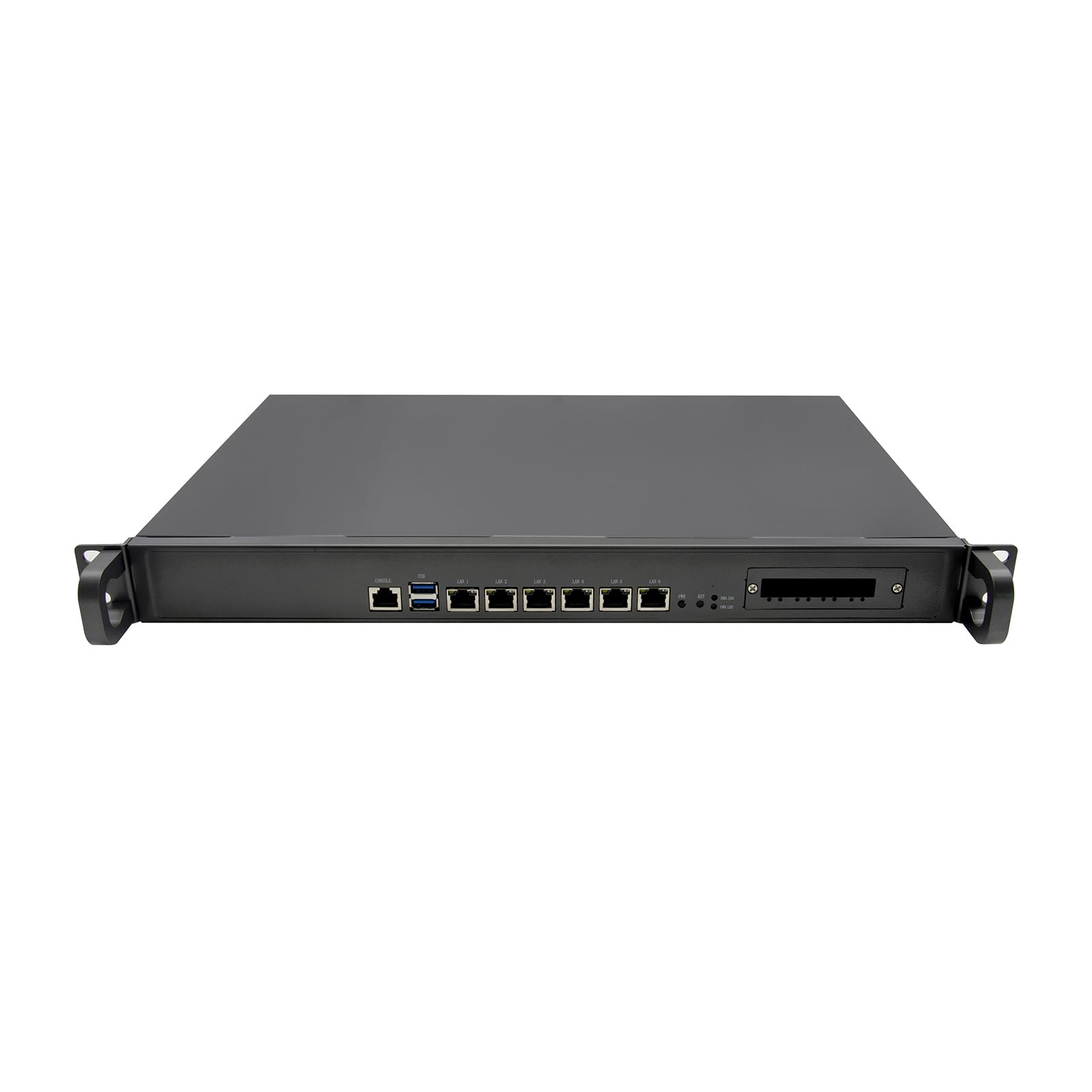 1U Firewall Appliance for PFSense, Mikrotik, OPNsense, Sophos, Kerio, VPN, Network Security Router, Celeron 5205U, RZ02, 10 x Gigabit LAN, Console, 4G RAM, 32G SSD