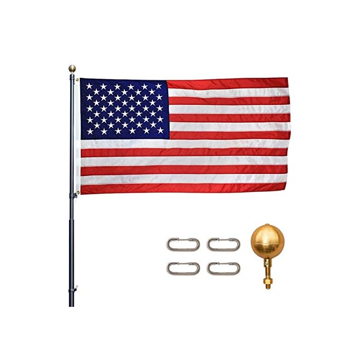 Buy Titan Telescoping Flag Poles, 20ft Dark Bronze American Made
