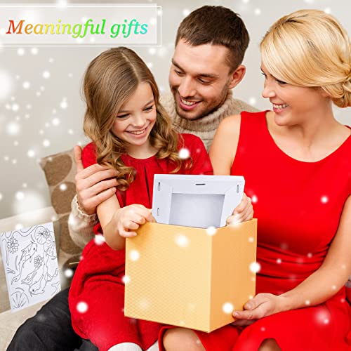 Meanplan 12 Pcs Pre Drawn Canvas for Painting for Adults 4 x 4 Inch Pre Printed Stretched Canvas with Picture to Paint DIY Outline for Party Favor Beginner Art Gifts(Animal Style)