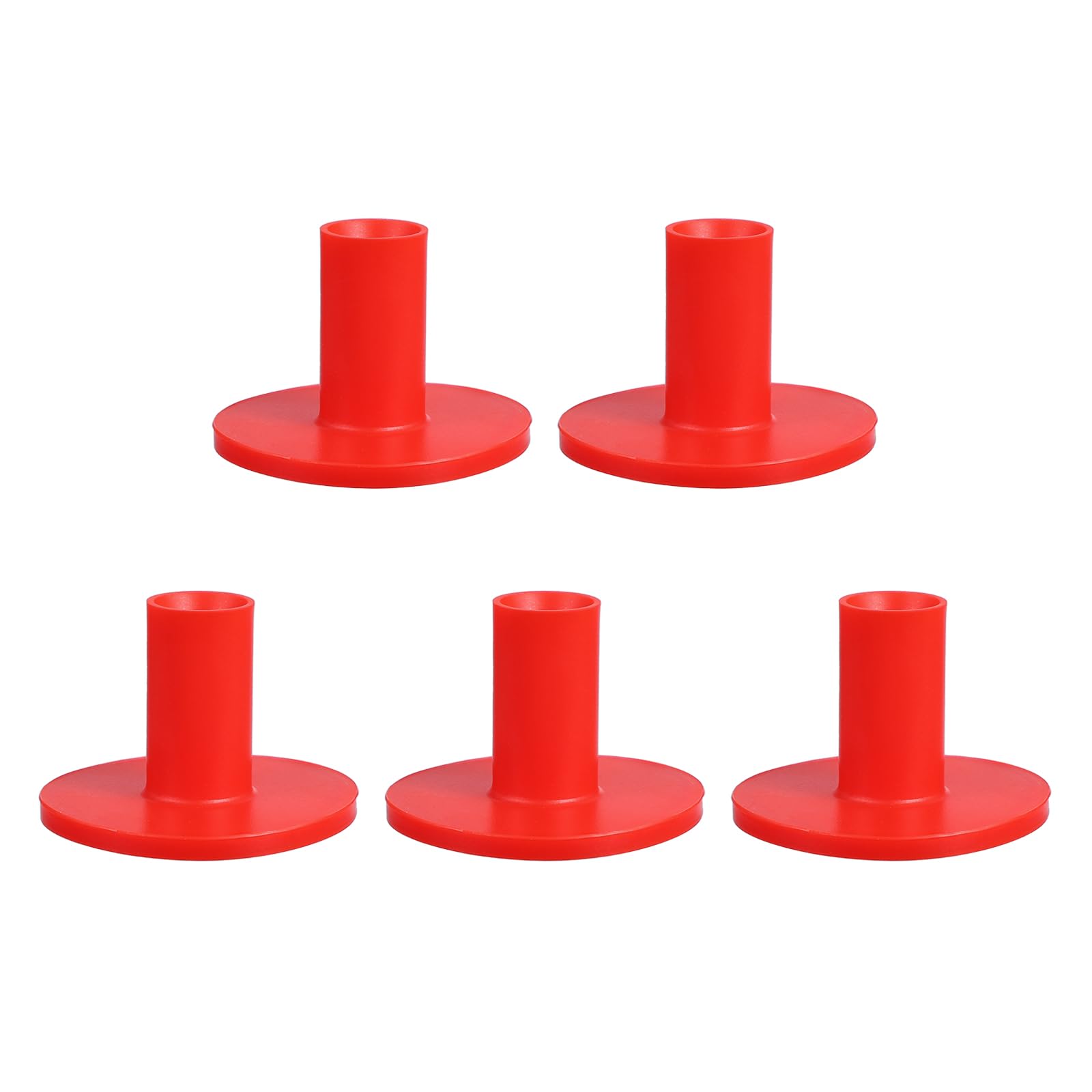 PATIKIL 1.38 Inch Rubber Golf Tees, 5 Pack Tall Practice Training Driving Range Tee Stable Ball Holder for Outdoor Indoor Hitting Mat Backyard, Red