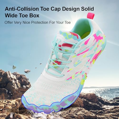 Image of XIHALOOK Athletic Hiking Water Shoes Womens Mens Quick Dry Barefoot for Beach Walking Kayaking Surfing Training