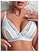 MakeMeChic Women's Nursing Bras Lace Sheer Wireless Unlined Maternity Lingerie Bralette for Breastfeeding White X-Large