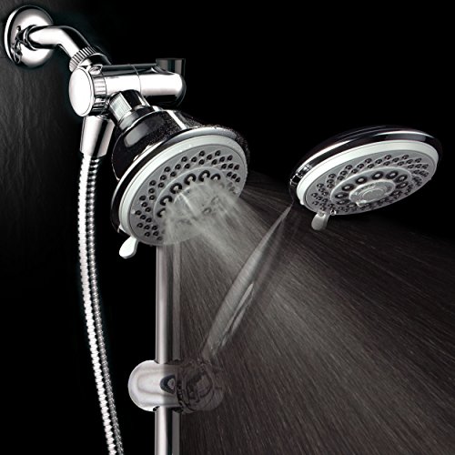 Hotel Spa 1187 Hotelspa Instant-Mount Drill-Free Height/Angle Adjustable 30-Setting Spiralflo 3-Way Shower Head/Handheld Showerhead Slide Bar Combo thumb #5