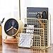 Geiornzer 3 Slots Letter Holder, Metal Multifunctional File Holder for Mails, Books, Brochures and Postcards, Desktop Office Organizer Decoration, 5.6” x 3.7” x 7.0”, Gold