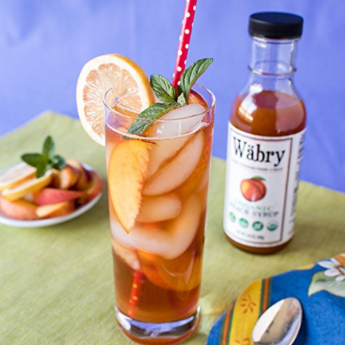 image for Wabry Wäbry Organic Peach Syrup No Added Sugar – 13.8oz (390g), Swe