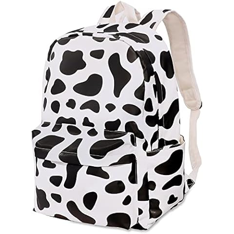 Girls School Bags Backpack, 14inch Laptop Rucksacks for Women Ladies (Cow Print) Cover