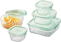 Vista 15 de iwaki PS-PRN-11G Heat-resistant Glass Storage Containers, Green, Set of 11, Pack & Range