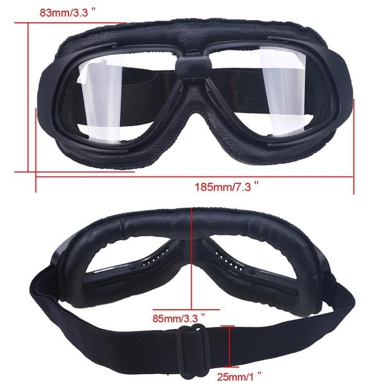 Motorradbrille Für Motorradbrillen Motorrad Motocross Brille Retro Jet Helm Brillen(1 UK)