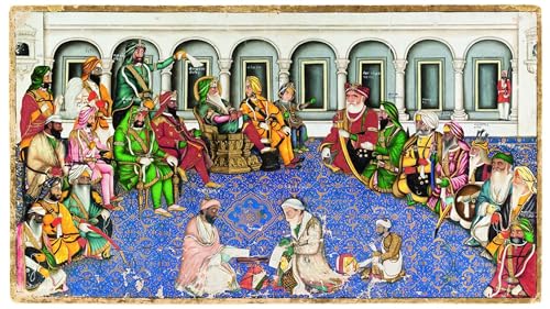 Tableau le Darbar du Maharaja Ranjit Singh Toile Murale Peinture D'Art Murale 60x90cm