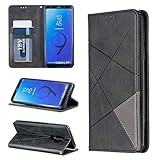 Materiale eccellente Cover per Samsung Galaxy S9+ ,Custodia per Samsung SM-G9650/DS Galaxy S9+ / SM-G965F/DS SM-G965U1 SM-G965N SM-G965W SM-G965J SM-G965F / Galaxy S9 Plus Custodia Portafoglio in pelle Flip Case Black