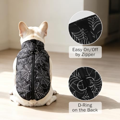 Image of SCENEREAL Halloween Winter Dog Vest Coat with Harness Built in