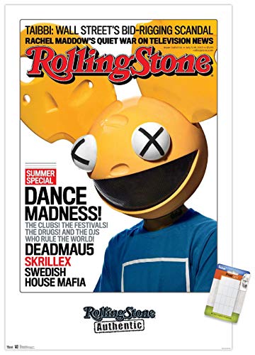 Trends International Rolling Stone Magazine-Deadmau5 Wall Poster, 22.375 in x 34 in, Premium Poster & Mount Bundle