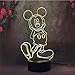 Produktbild 3D-Nachtlicht mit Cartoon-Micky-Maus-Motiv, LED, 16 Farben, Tischlampe, Geburtstag, Weihnachten, Kind, Kind