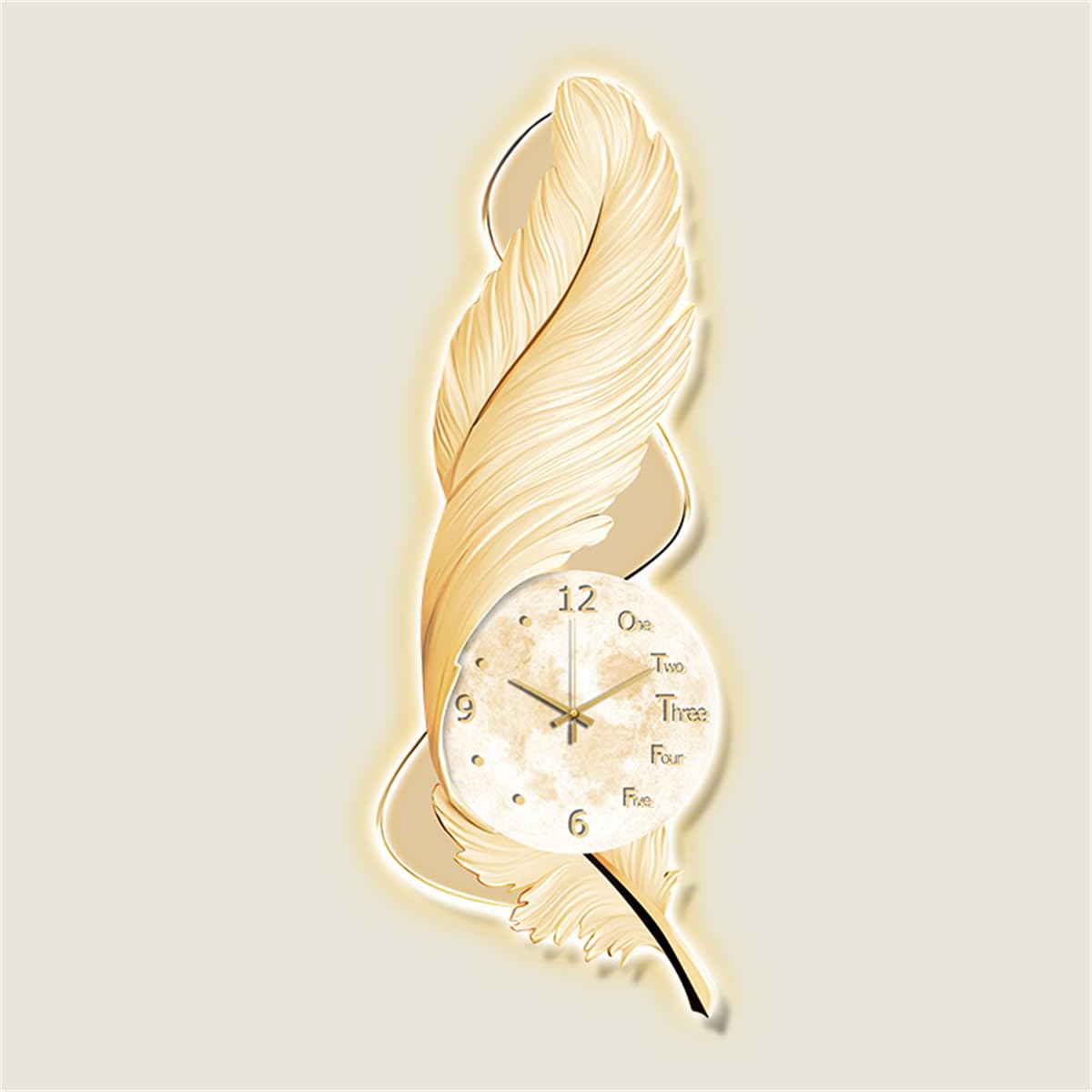 Sculptures murales en plumes bohème chic grand format 60 x 180 cm