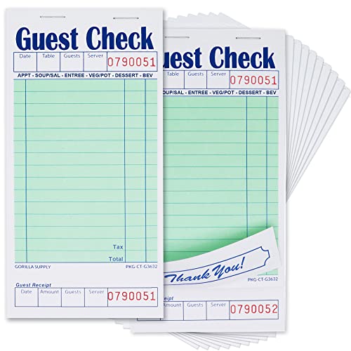 [500] Gorilla Supply Guest Check Book 3.4