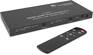 FeinTech VAX04101 HDMI eARC Pass Switch 4×1 para Barra de Sonido y videoproyector o televiso 4K Dolby Atmos
