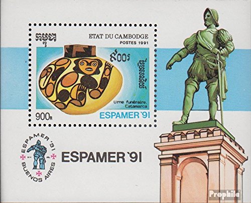 Cambodia block184 (Complete.Issue.) 1991 Pre-Columbian Finds (Stamps for Collectors) Glass/Ceramics/Porcelain