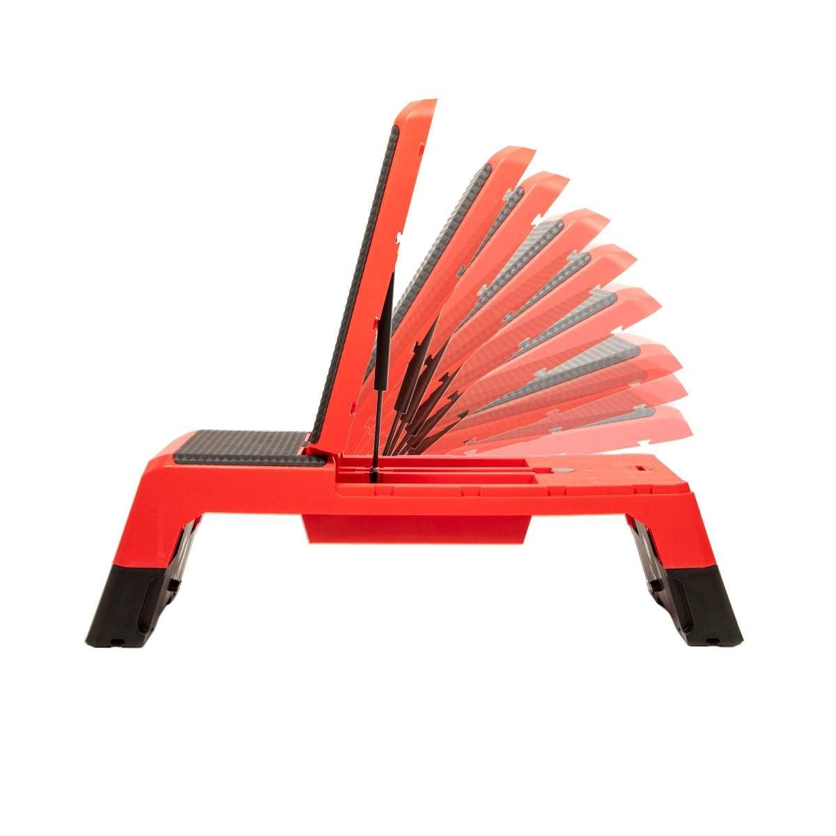 AMAYA SPORT Step Banco Funcional, Banco Inclinado para Entrenamiento Fitness, Banco para Pesas y ejercicios de Musculación, Banco de Gimnasio Reclinable en 10 Posiciones
