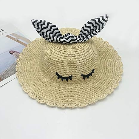 Amazon Co Jp 日よけ帽 新しい子供の漫画の赤ちゃん細めビーチの帽子屋外の太陽の帽子ダヤン真央の子の夏の太陽の帽子韓国語バージョン ビーチ 旅行に適しています Color Beige Size One Size ホーム キッチン