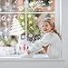 240 Pezzi Vetrofanie Natalizie, Adesivi per Vitre Fiocchi di Neve di Buon Natale| Riutilizzabile, Impermeabile, PVC Statico| Decorazioni Natalizie per Finestre a Casa, Ufficio, Negozio o Bar.