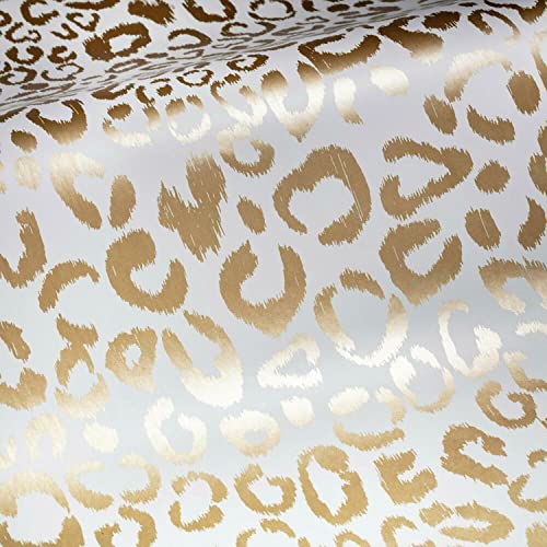 RoomMates RMK10700WP Metallic Gold Leopard Peel And