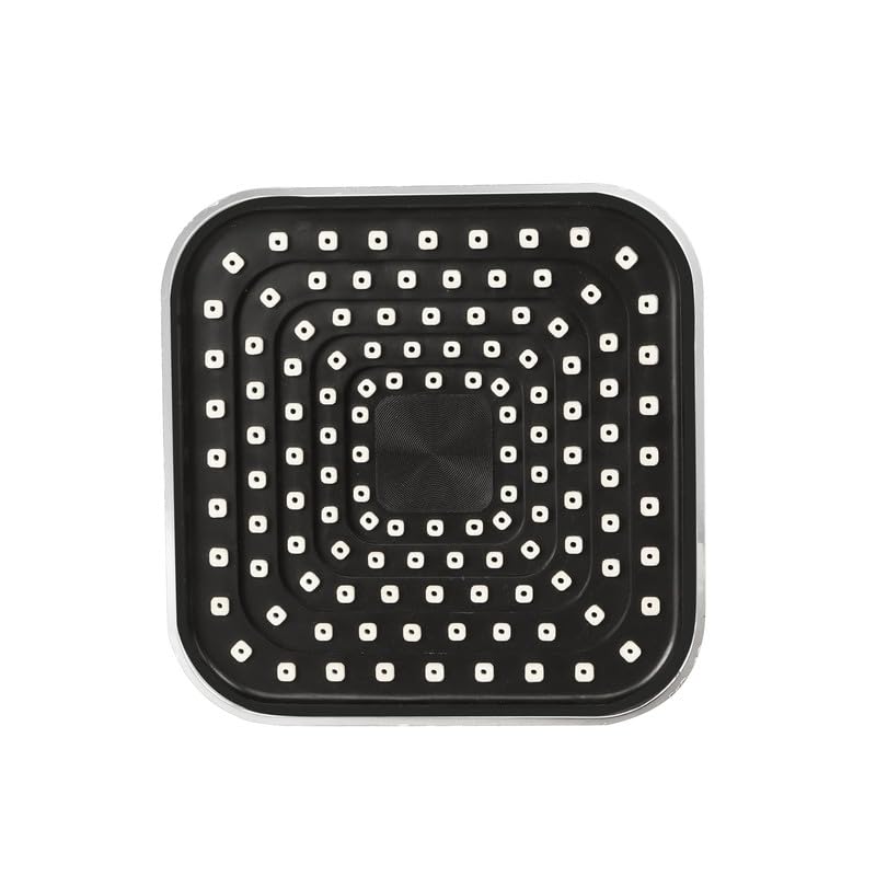 Image of Onzo ZS 4-Inch ABS Overhead Rain Shower Head| 360 Adjustable Swivel Ball Joint | Chrome Finish | Durable & Rust-Proof High-Pressure Bathroom Shower