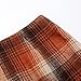 Fall Skirts for Women 2025 High Waisted Plus Size Winter Tartan Tweed Flannel Sweater Corduroy Wool Plaid Mini Skirt (Orange, M)