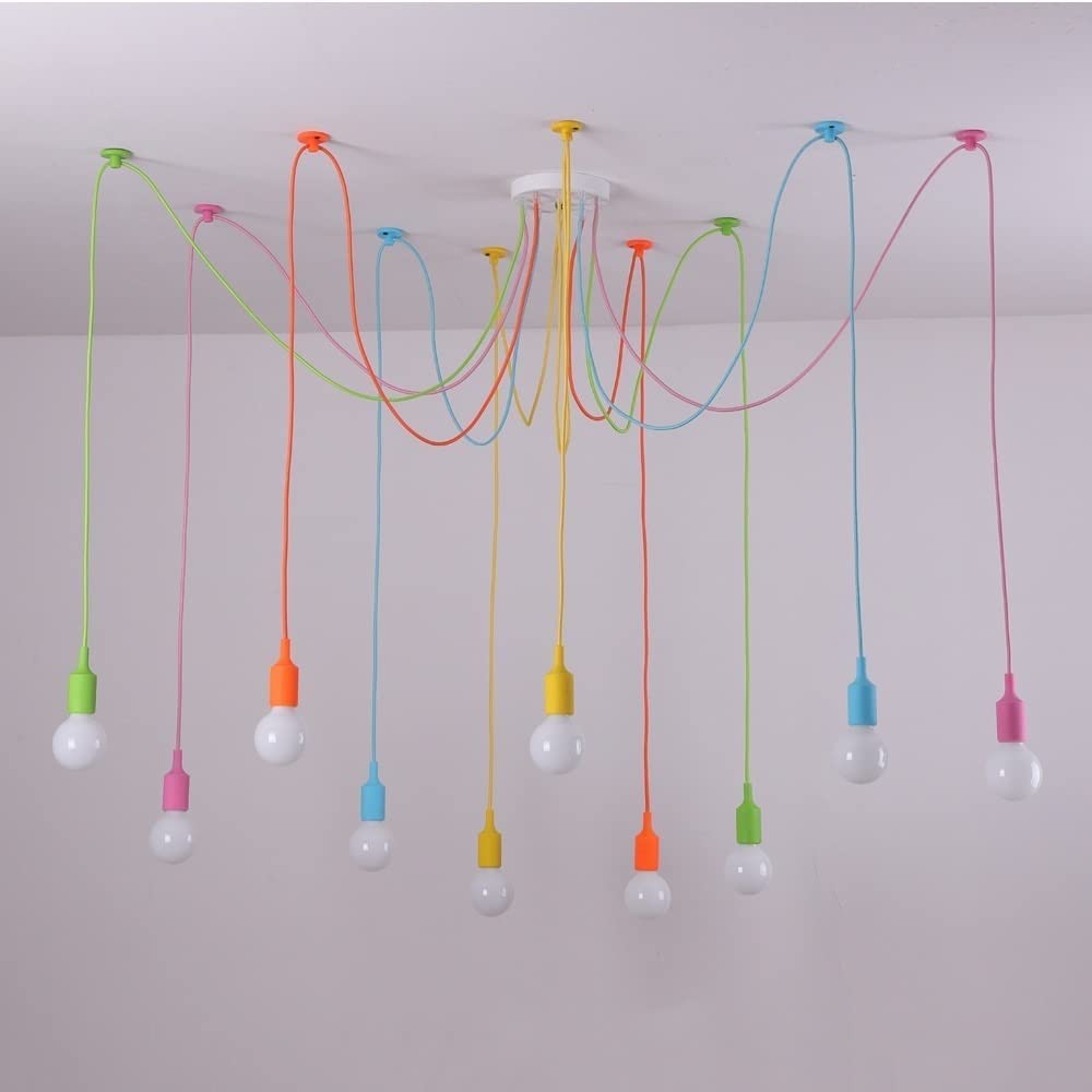 Luces de araña DIY Lámpara de techo colgante de Kit de iluminación Accesorios Estilo Vintage Industrial Moderno para cocina Casa de Campo Sala de estar (CADA Una co