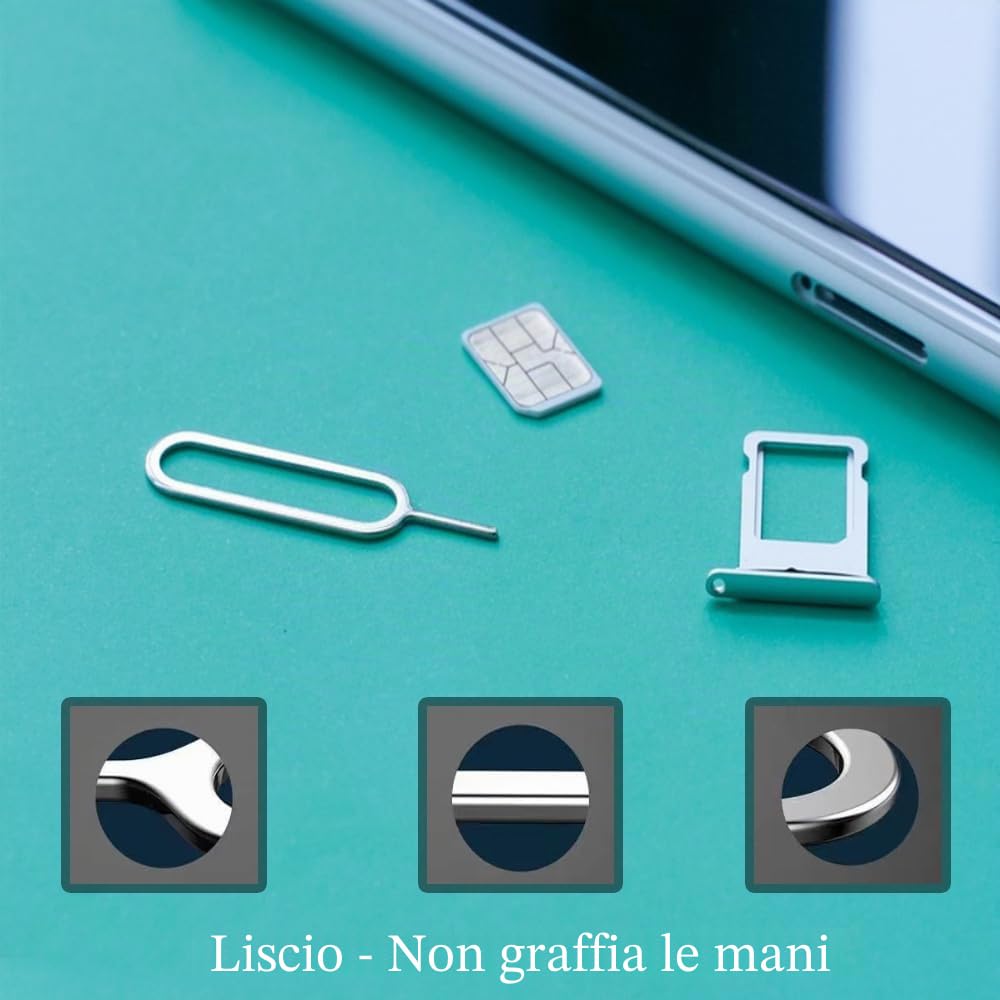 5 Pcs Adattatore per Scheda SIM, Kit Adattatore 3-in-1 per Carte SIM, Convertitore di Schede SIM, con Ditale, Adattatore sim Universale per Smartphone e Tablet