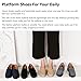 Women's Comfortable Soft Thick Height-Enhancing Loafers, Fashionable Slip-on Comfortable Suede Lightweight Walking Shoes (Black, Adult, Women, 4.5, Numeric, US Footwear Size System, Medium)