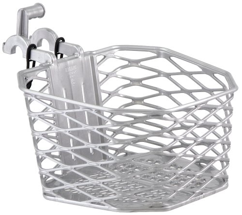OGK atb-80, Cross Bike Basket w/FB - 029x Aluminum Silver
