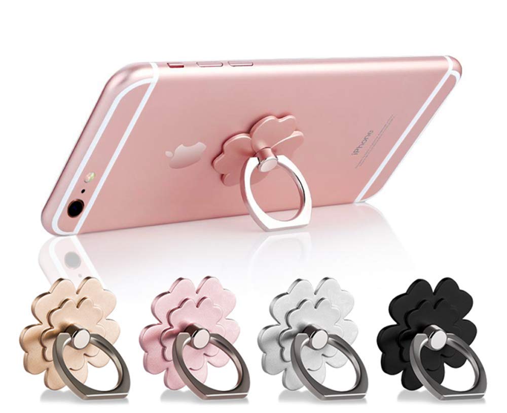 Surplex 4 pcs 360 ° Rotation Téléphone Anneau Grip Stand Titulaire pour Samsung iPhone PC Smartphone