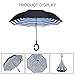 MRTLLOA 40/49/56 Inch Oversize Windproof Inverted Reverse Upside Down Umbrella, Golf Size Rain Umbrella, Double Layer, C-Shaped Handle for Men, Women and Kids(Blue Strip, 49 Inch)