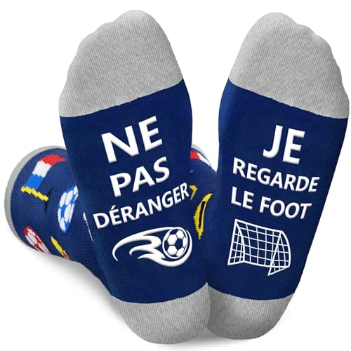 Leboria Chaussette Drole, Cadeau Homme Noel Chaussette Homme Humour, Chaussettes Drole Antidérapante Foot Chaussettes Rigolotes Cadeau Papa Cadeaux Noel Amie...