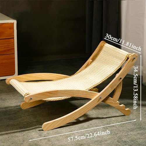 Chaise pour chat intérieur extérieur pliable avec griffoir sisal pour maison