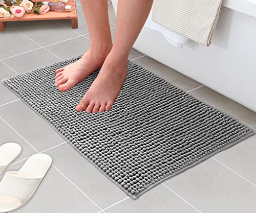 Tapete Banheiro 45 x 70 Microfibra Antiderrapante Bolinha Dedinho Pipoca (Cinza)