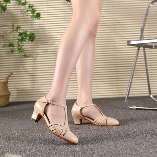 Women's Latin Dance Shoes Closed Toe Ballroom Dancing Practice Shoes CMJ-5114