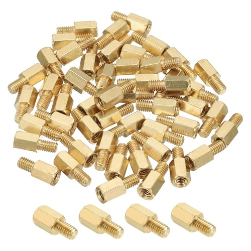 PATIKIL M4 Brass Hex Standoff, 50 Pcs PCB Motherboard Spacer Screws for Drone Quadcopter Computer...