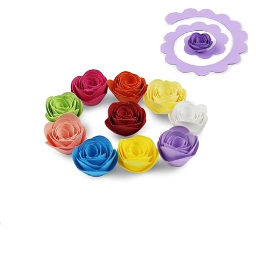 Quilling Strips,30PCS Rose Flower Shape Design Colorful Paper ，Origami Roses