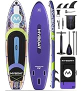 Myboat 11'6"x35" Inflatable Stand Up Paddle Board,450lb Capacity, Premium Stable for 2 Person,Beg...