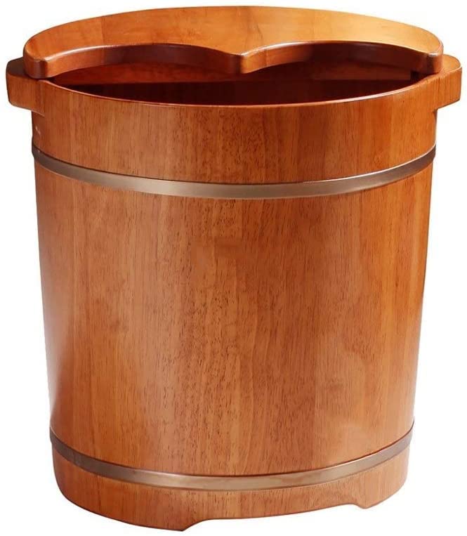 Bañera de pies de madera artesanal para relajación