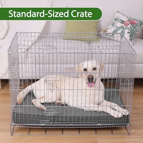 Image of Outdoor Waterproof Dog Bed Large Washable XL Crate Pad 42 inch Leather Wipeable