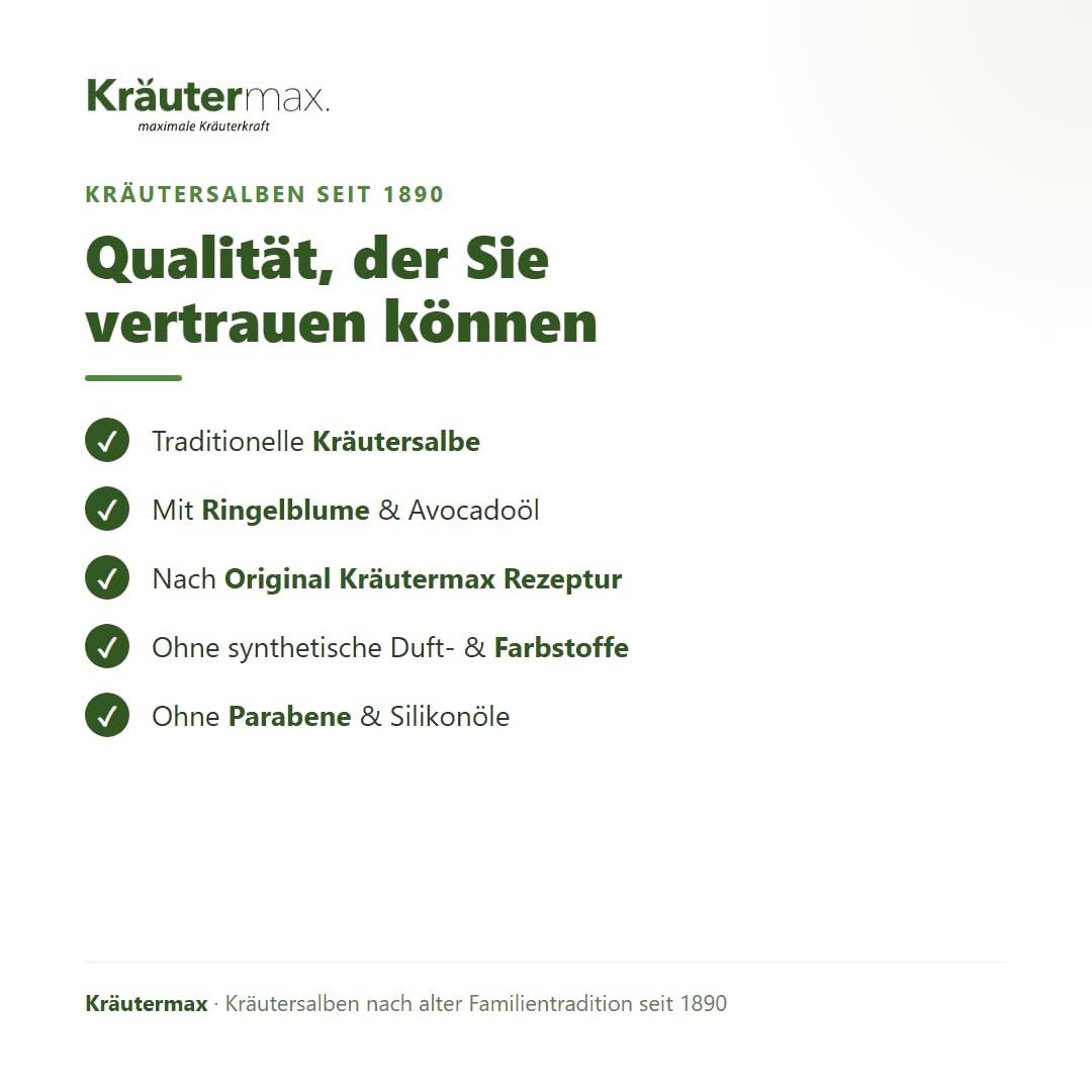 Kräutermax Ringelblume Salbe Calendula, natürliche Basis mit Ringelblume Blütenöl, Kamillenöl, Weizenkeimöl, 3 x 100 ml