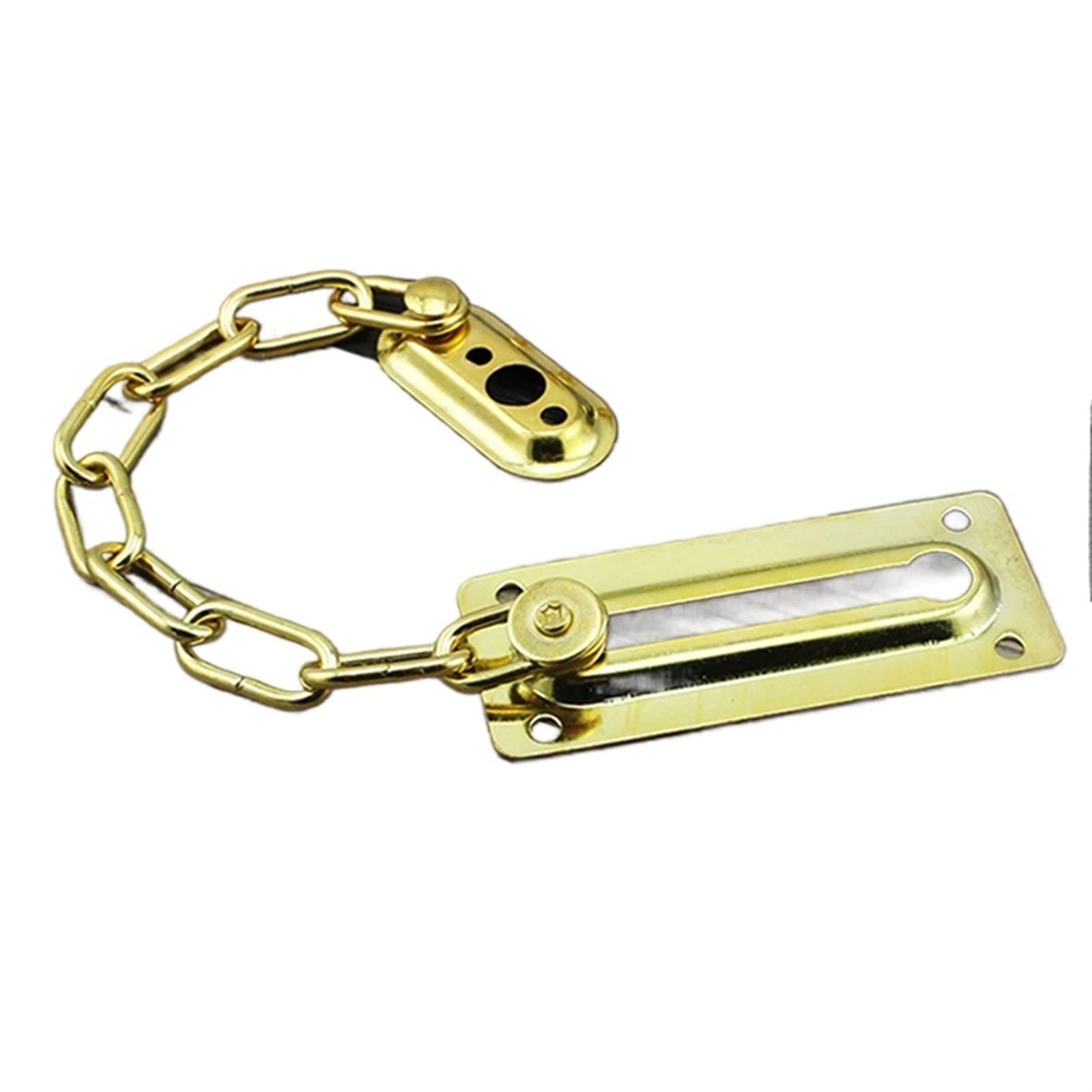 Nvsfzgiyg Gold Door 2Pcs Stainless Steel Safety Chain Bolt Lock Protection Cabinet Anti-Theft Hardware Chains(Gold)