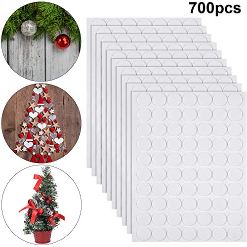 700 Pieces Clear Sticky Putty Removable Round Putty Reusable Double-Sided Nano Gel Mat